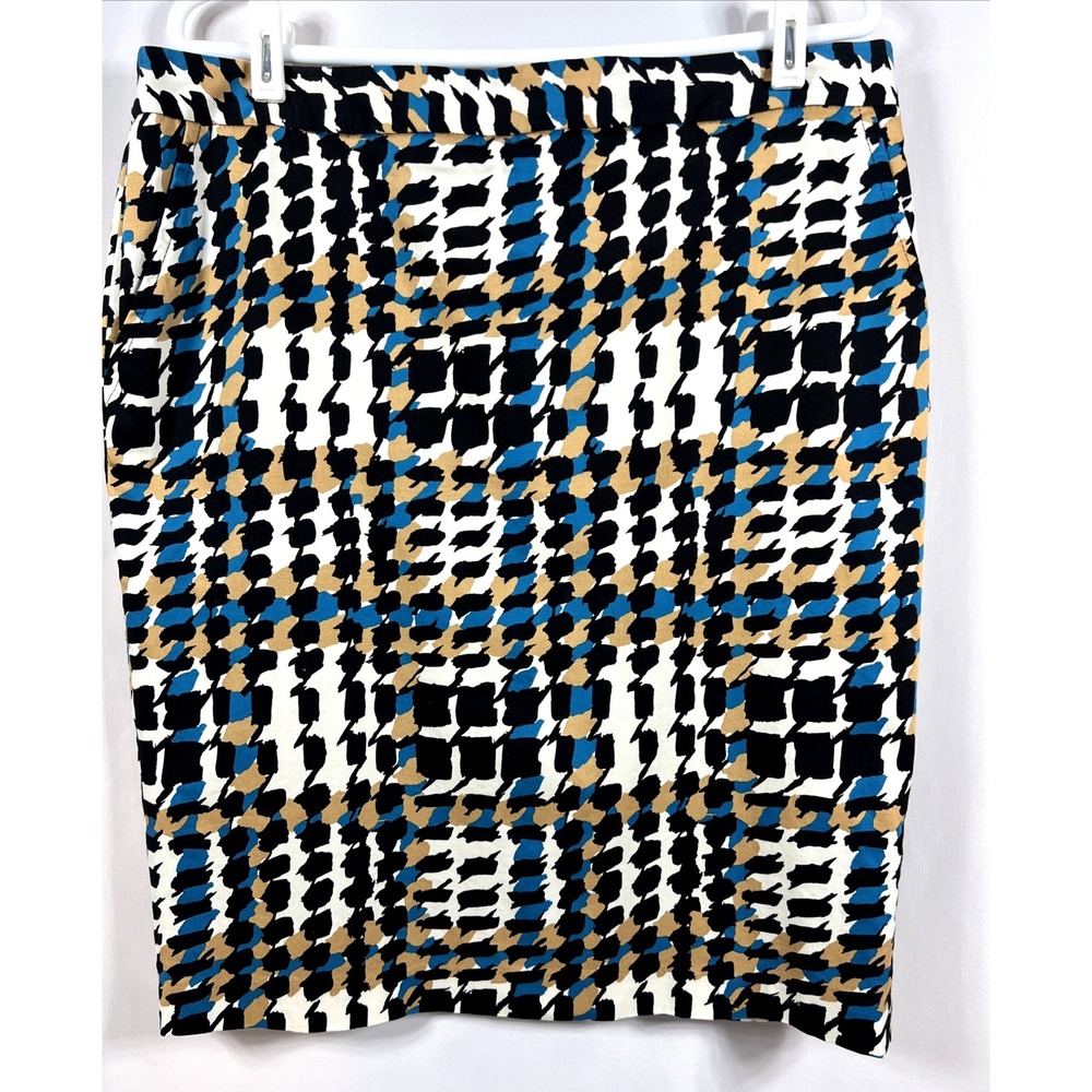 Charter Club Women's Multicolor Straight Lined Skirt with Pockets Office Size 16